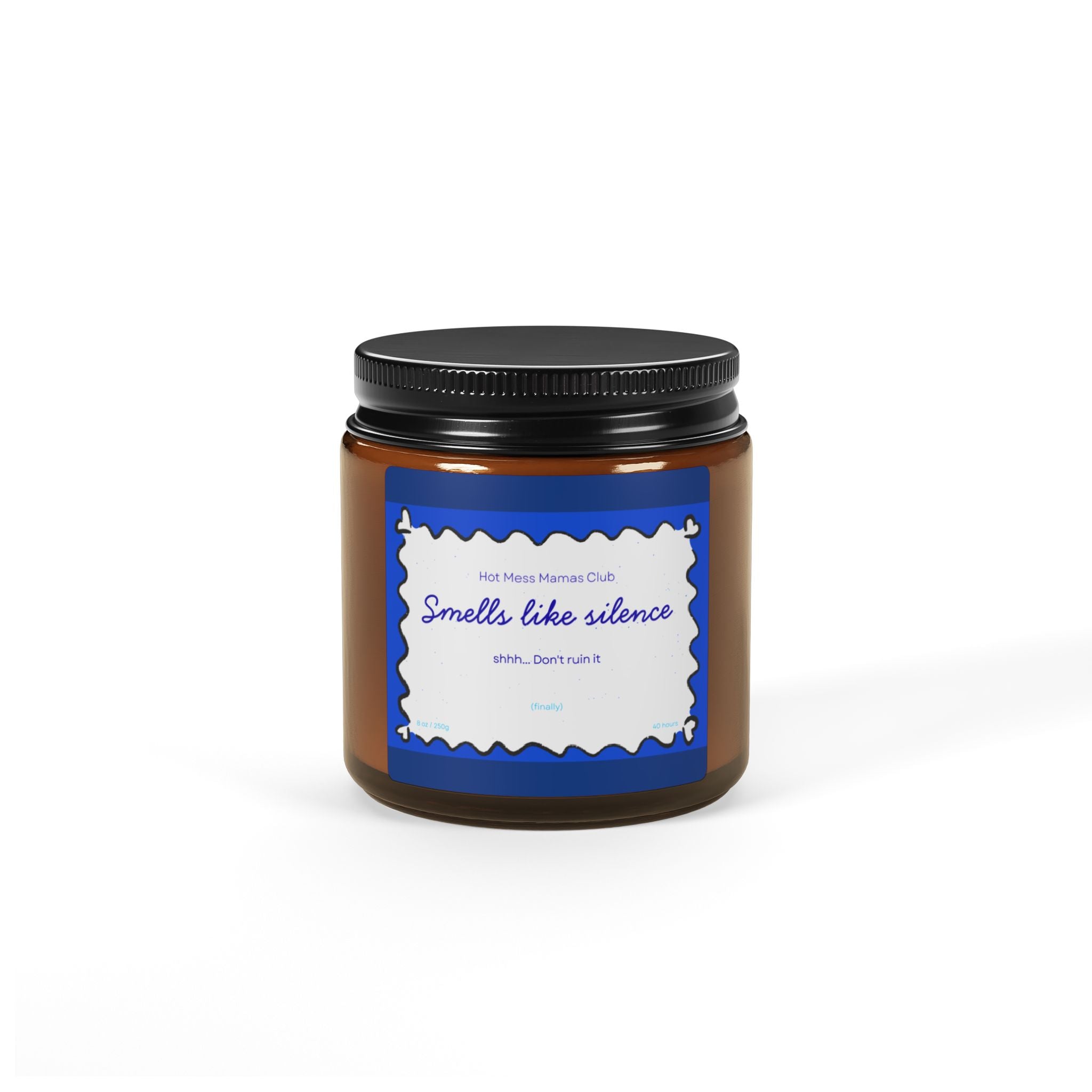 Smells Like Silence Soy Candle — Amber Jar Scented Candle (Multi-Size)