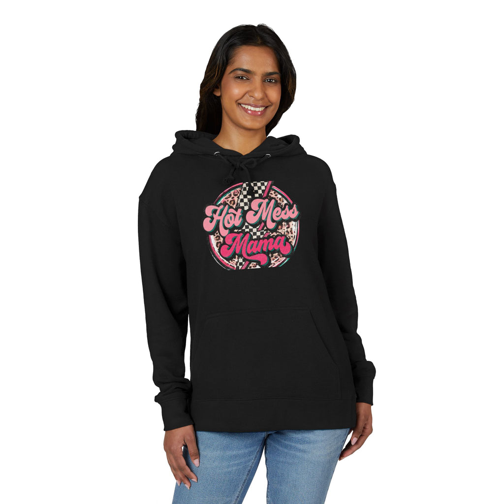 Hot Mess Mama Hoodie — Funny Mom Graphic Pullover