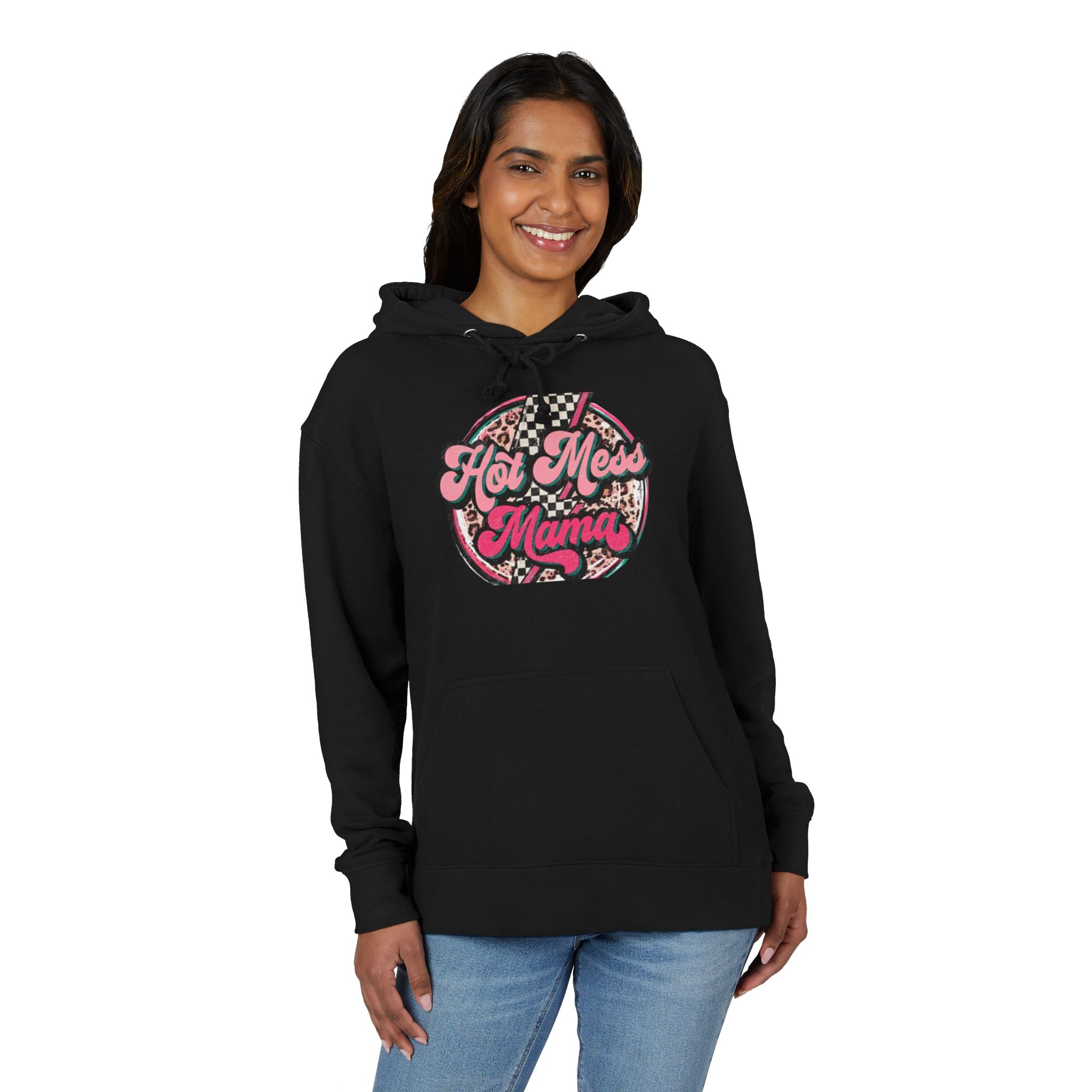 Hot Mess Mama Hoodie — Funny Mom Graphic Pullover